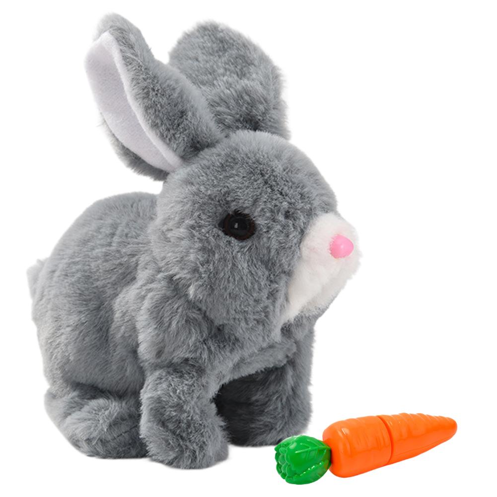 Easter Bunny Toy Plush Rabbit Easter Electronic Interactive Toy Bunnies Can Walk and Talk with Sounds and Movements for Gift