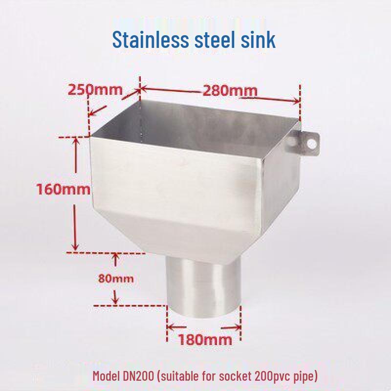 Stainless Steel Round Side Drain Funnel