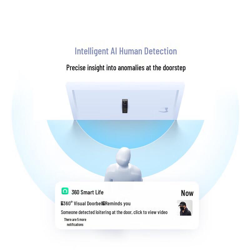 360 R6 Smart 3MP HD Video Doorbell (CN version)