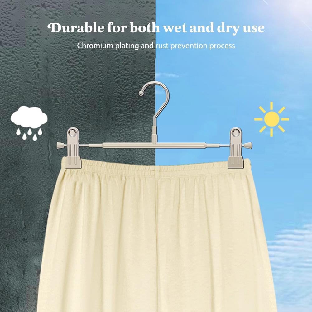 10 KS Věšáků na oblečení s nastavitelným klipem Věšáky na kalhoty a sukně Protiskluzové Úspora místa pro zavěšení kalhot/ponožek/sukní/kabátů