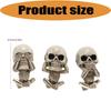 Resin Car Dashboard Air Vent Accent Set with Skull Figurines, Console Display for Interior Styling and Desk Placement