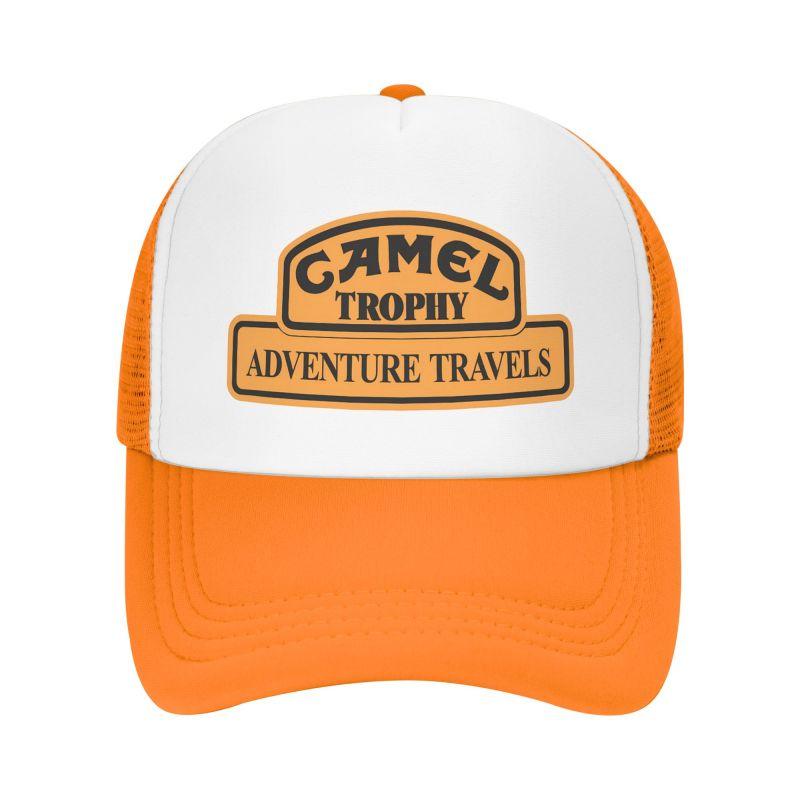 

Camel Trophy Racing Print Mesh Baseball Cap Unisex Summer Breathable Sun Visor Snapback Hat Outdoor Trucker Hats Dad Hat Adjustable помаранчевий