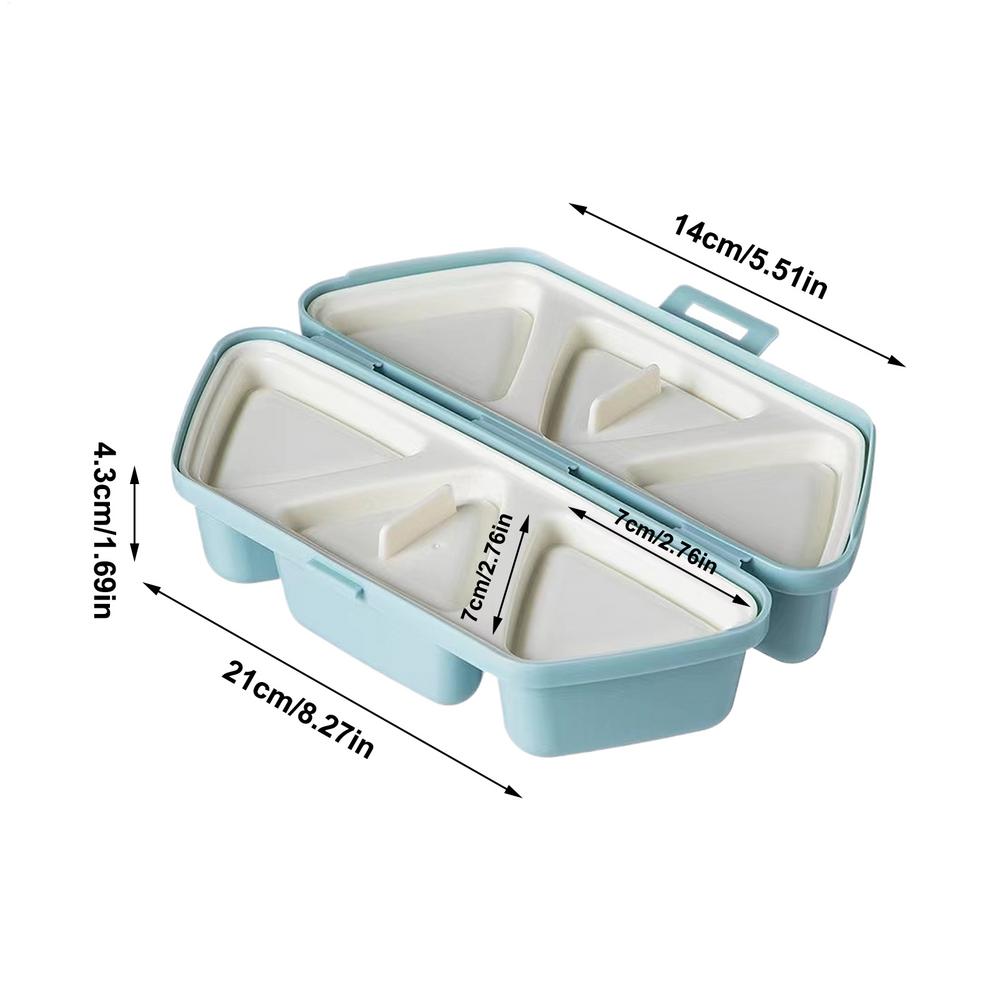 Rice Ball Maker Mold 6-Cavity Japanese Foldable Food Containers Triangle Rice Ball Sushi Maker Mold For Beginners Kids Adults