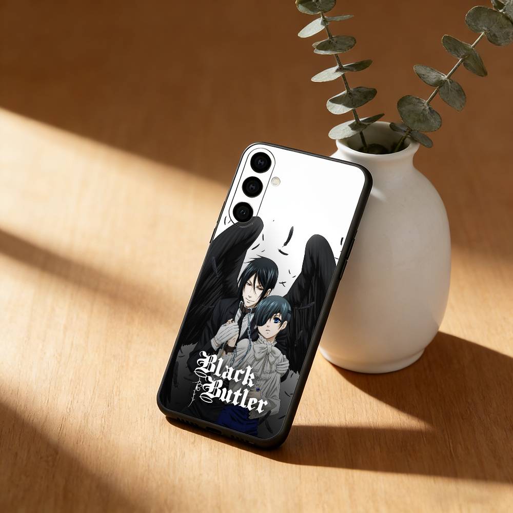 Anime B-Black B-Butler Phone Case For Samsung Galaxy A91,80,73,72 ,71,53,52,32 ,31,22,21s,20,Soft Black Case