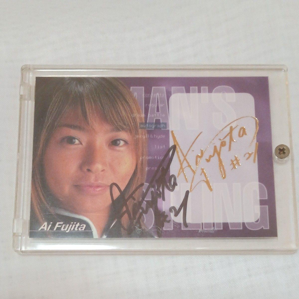 Used Women s Pro Wrestling Alcyon Ai Fujita Trading Card Autographed