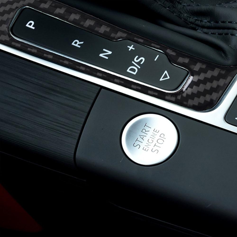 Car Carbon Fiber Sticker Gear Shift Display Panel Frame Trim For  A3 8V 2014-2019 Auto Accessories Interior Decoration LHD