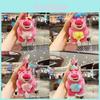 Adorable Plush Strawberry Bear Keychain For Backpack Accessory Gift Cute Design