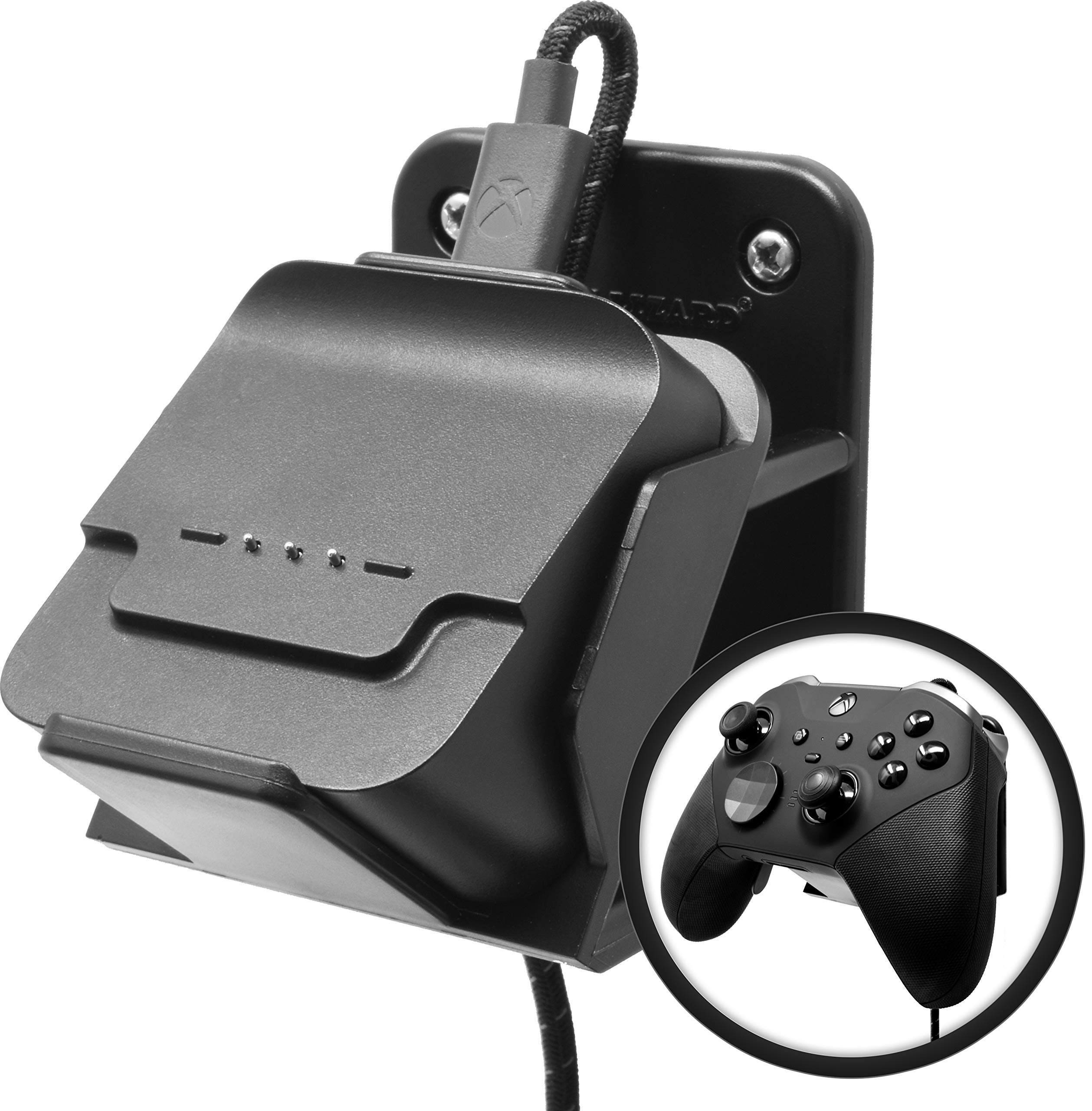 

Floating Controller Wall Mount Stand Holder for Xbox Elite Series 2 Magnetic Charging Base Foam Lizard Controller and Cables Not Not designed for чорний