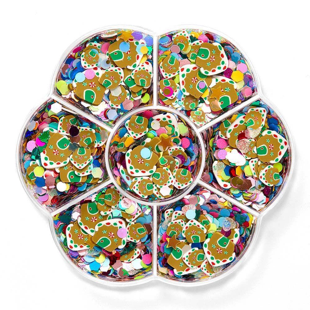 

Gift Love Heart Nails Flakes Slice Christmas Nail Decorations Snowflake Heart Nail Art Sequins A1