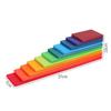 Montessori Rainbow Building Block Solid Wood Educational Toy Rainbow Forest Castle Puppet Creative Puzzle Educational Toy To Kid