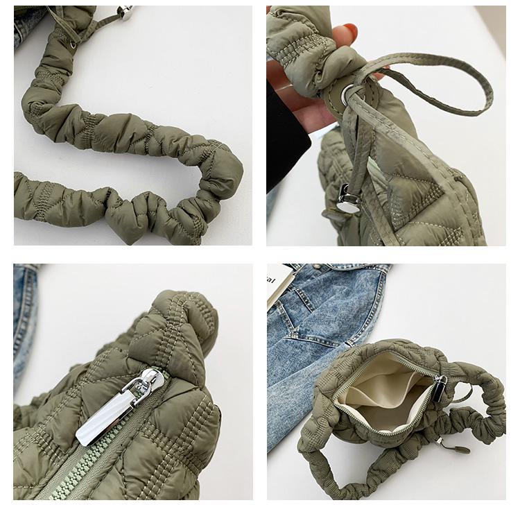 Korea Niche Cloud Crossbody: 2024 Women's Puff Pleated Dumpling Bag