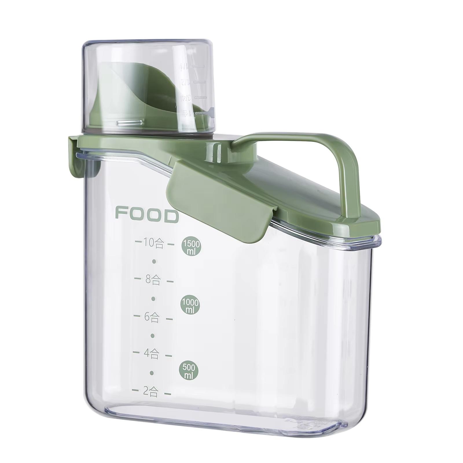 Airtight Food Storage Containers Cereal Dispenser Cereal Container Storage Box Rice Dispenser Grain Dispenser Kitchen Organizer 1.6L
