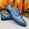 Fashion Italian Style Genuine Leather Mens Brogues Dress Shoes Handmade Comfortable Wedding Party Shoes for Men Size 46 Autumn 2025