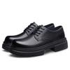 Fashion Designer Men's High-quality Black Thick Soled Shoes Men's Genuine Leather Oxford Shoes Outdoor Lightweight Casual Shoes