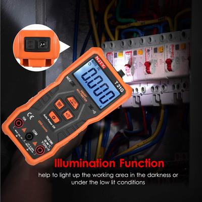 NJTY T21G Mini-Smart-Multimeter, 6000 Zählungen, True RMS, Universal-Messgerät, Taschenformat, kompaktes 2-Zoll-LCD