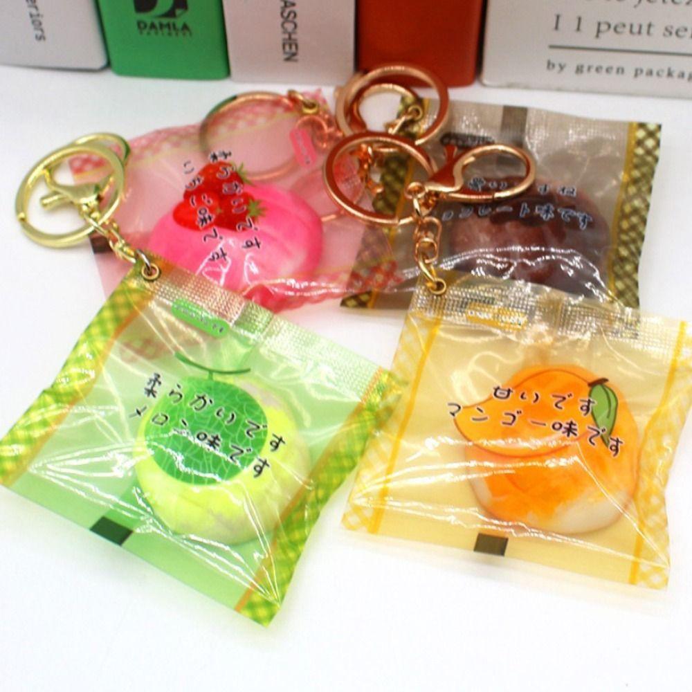 Novelty Pineapple Bread Keychain Squeeze Slow Rebound Pinch Pendant Children Gift