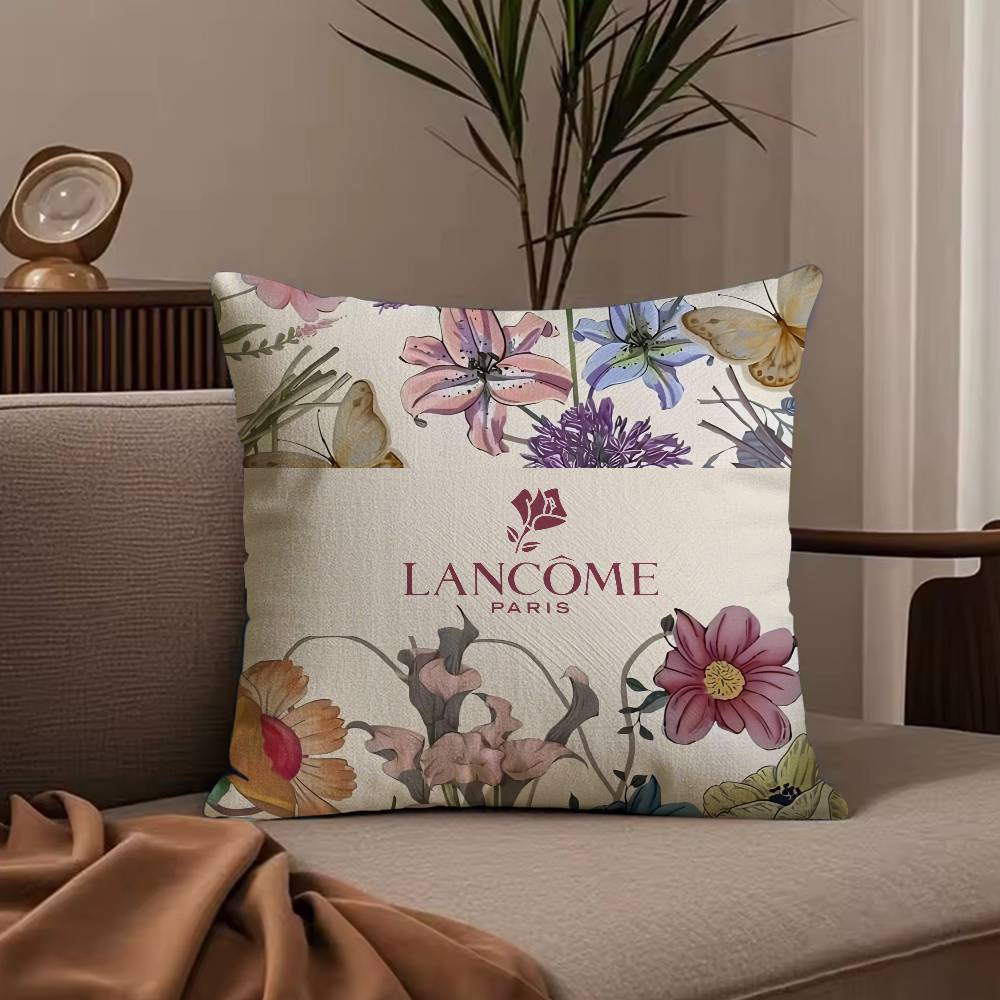 Fashion pattern L-L-LancomeS Pillow Case Anti-dustmite Pillowcase Invisible zipper silky short plush Sofa cushion cover
