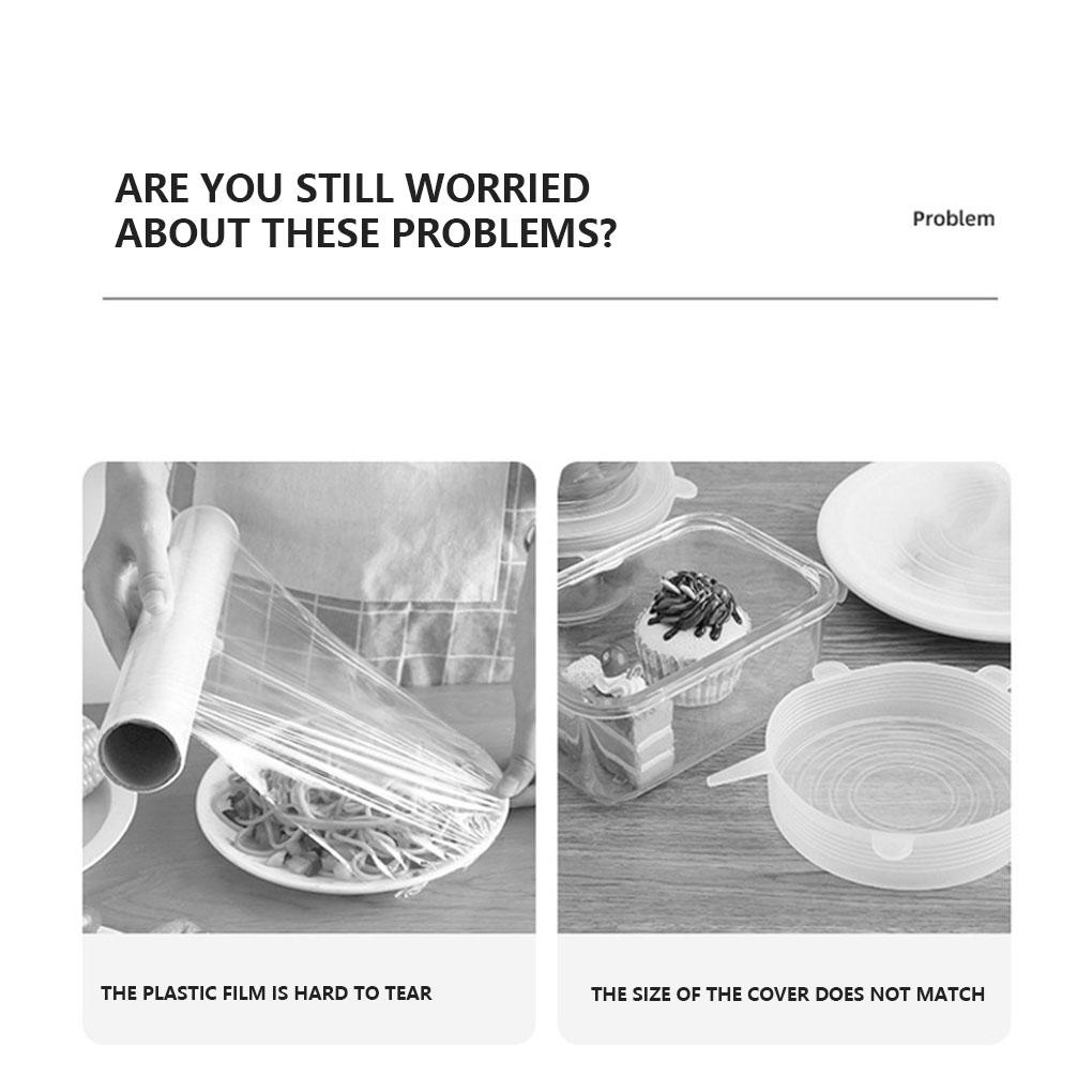 100X Food Cover Plastic Wrap Fresh Lids Reusable Washable Convenient Household Accessories Bowl Bottle Kitchen Gadget