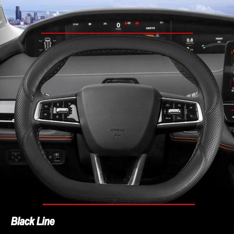 High Quality Leather Braid on Car Steering Wheel Cover for Changan Chana UNIK UNI-V CS55 Plus CS75plus CS75 Wrap Protector