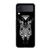 Fashion Animals Horse Deer Giant Panda Clear Phone Case For Samsung Z Flip 4 High Hard PC Shell on For Galaxy Z Flip 3 5G Cover
