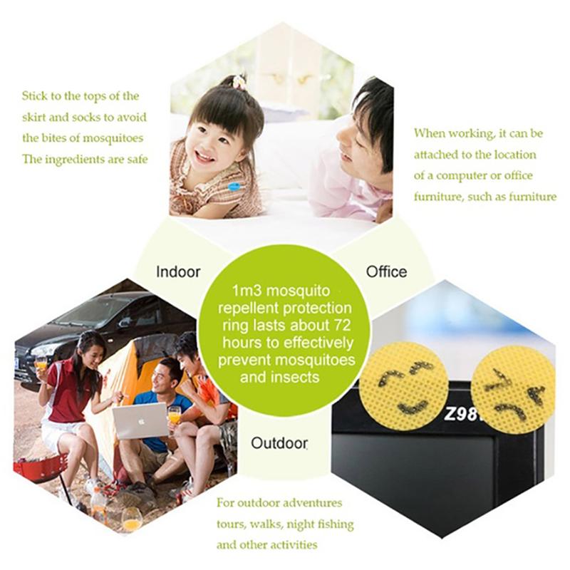 Cartoon Smiling Face Mosquito Repellent Stickers - Safe, Non-Toxic Patches for Kids and Families (120pcs, 60pcs, 30pcs)