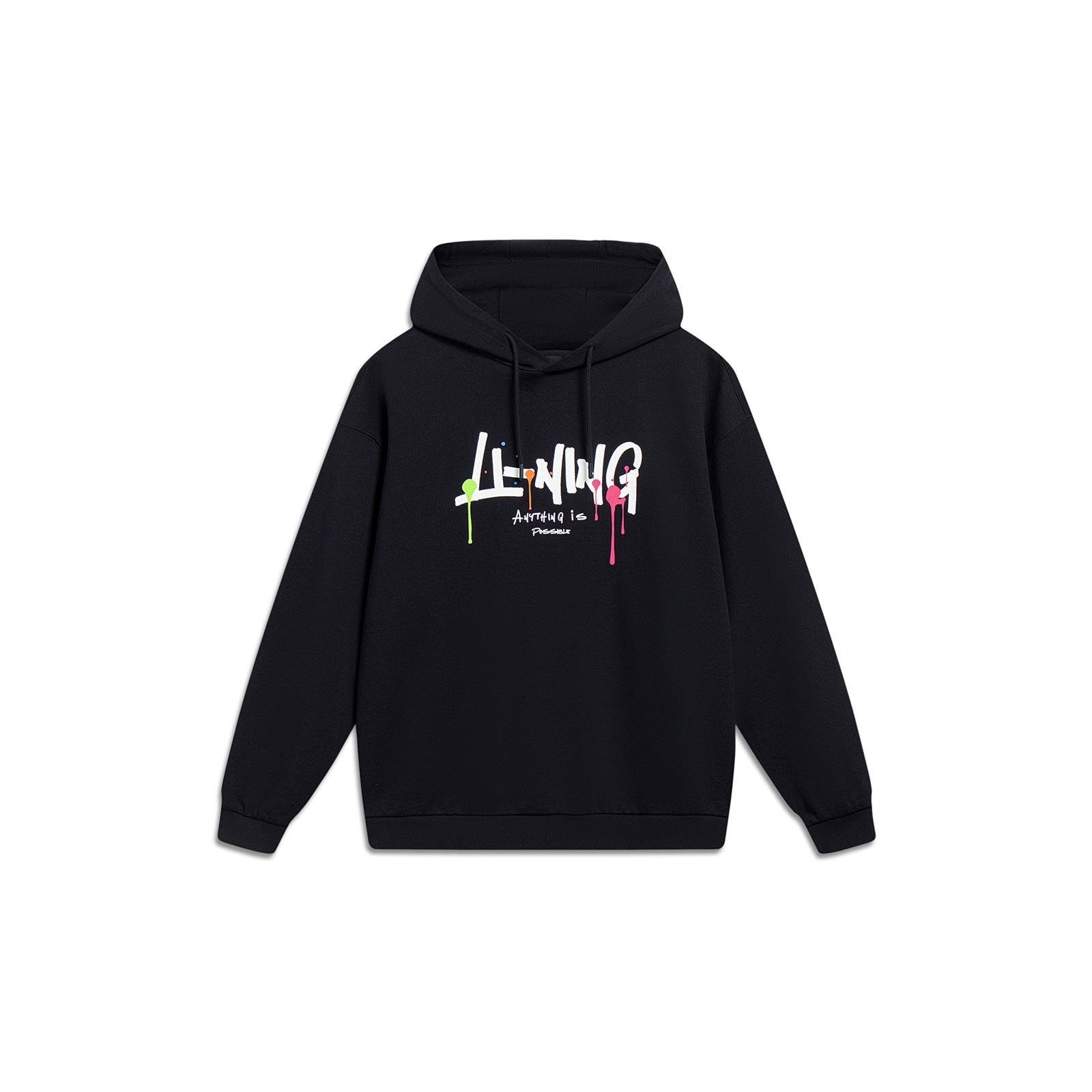 Li-Ning Anything Is Possible Graphic Hoodie Black Men s AWDT559-2 M