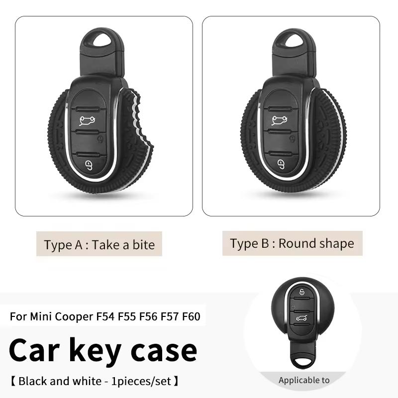 Car Key Case Shell Keychain Decorative For Mini Cooper F56 F55 F57 F54 F60 Countryman Auto Key Protection Car Accessories