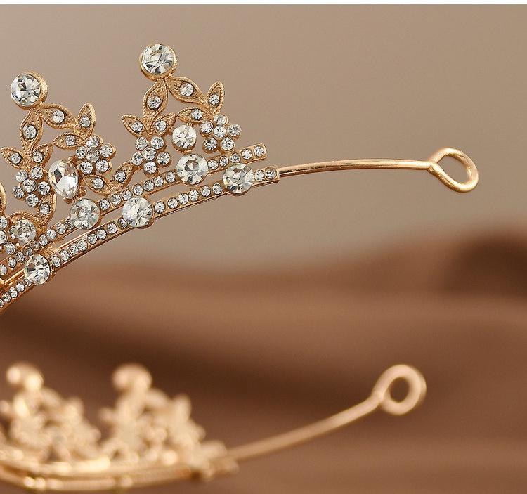 European & Asian Alloy Bridal Crown Rhinestone Headband Wedding Headdress
