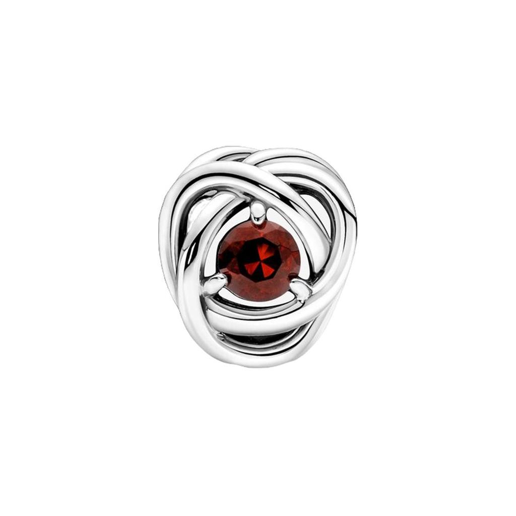 Pandora Moments Red Eternal Loop Charm 925 Silver Jewelry Accessories Women Jewelry 790065C06