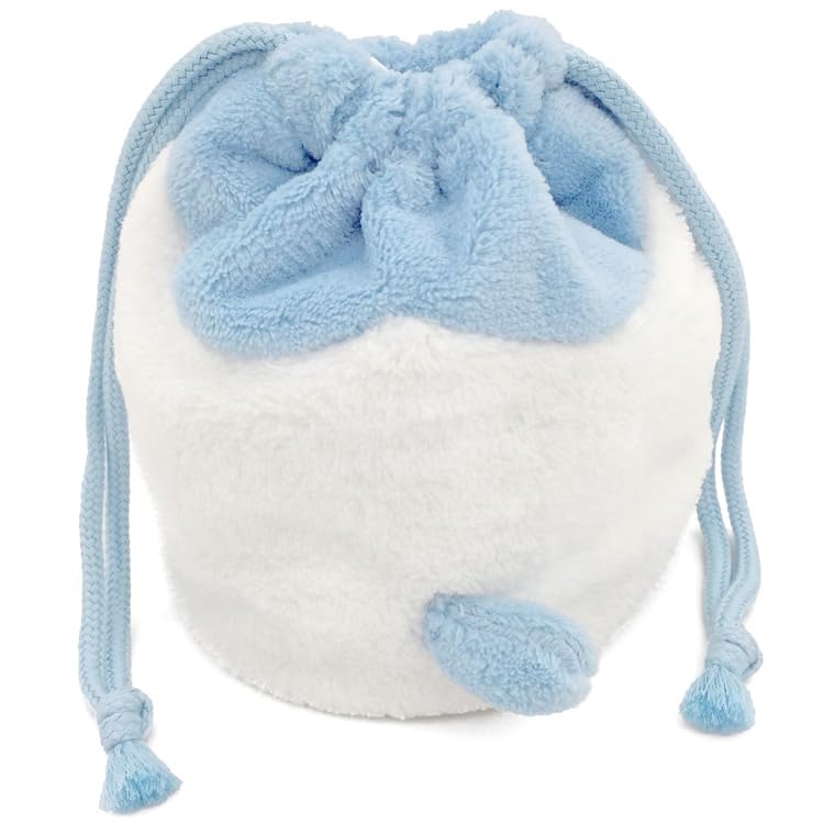 Marimocraft CHIIKAWA Face Drawstring W16 x H16 x D1cm Pouch, Hachiware, CKW-038,