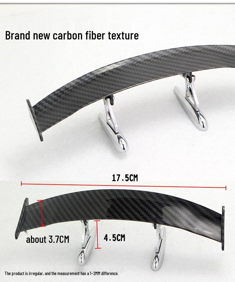 Kompaktowy spoiler tylny o wyglądzie włókna węglowego: Uniwersalne mini skrzydło bez wiercenia