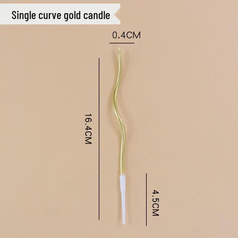 Разноцветные изогнутые свечи и 50 коробочек-топперов для украшения дня рождения