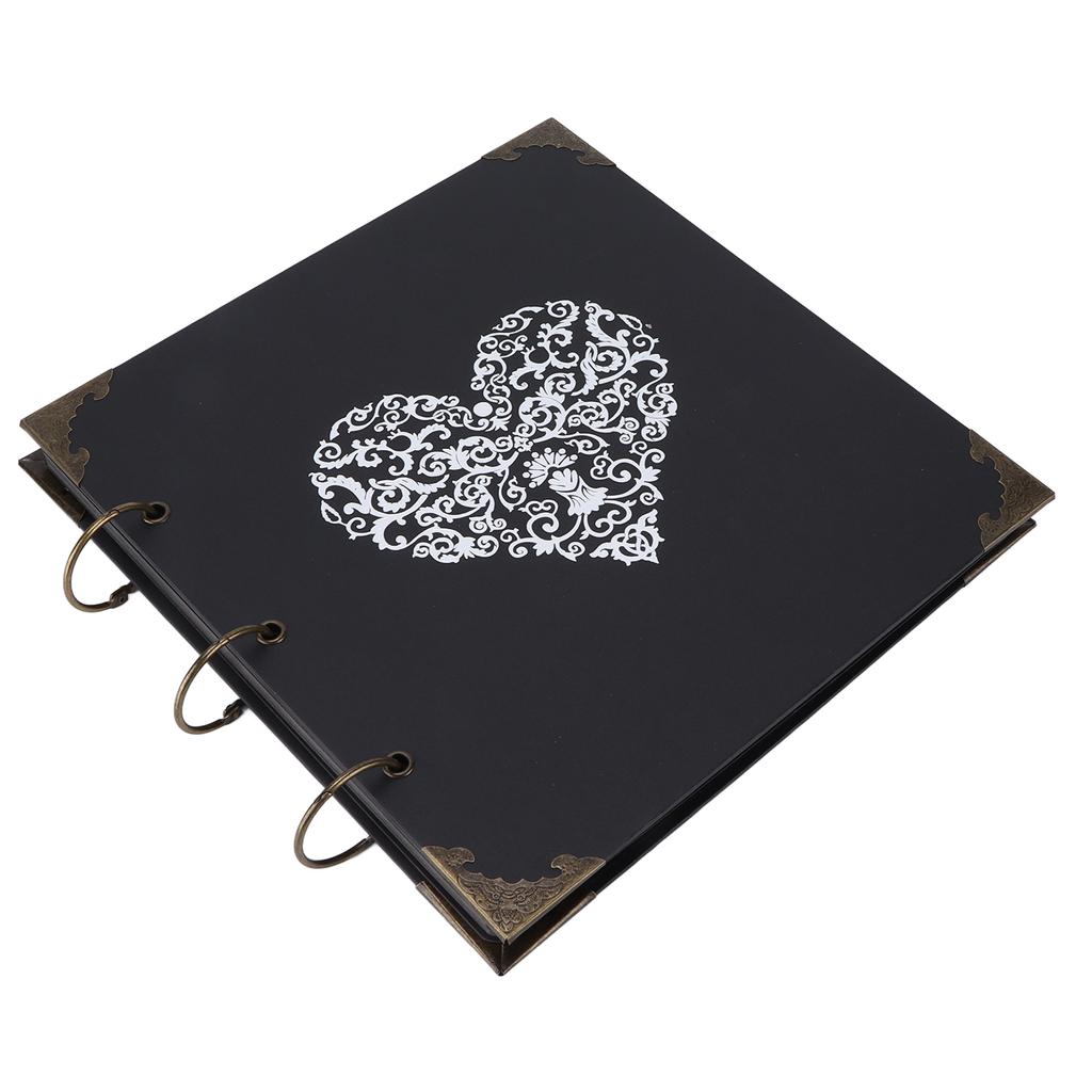 Scrapbookingové sady 25 stran Prázdné lepicí ruční DIY fotoalbum s kovovými kroužky pro svatbu, cestování, výročí