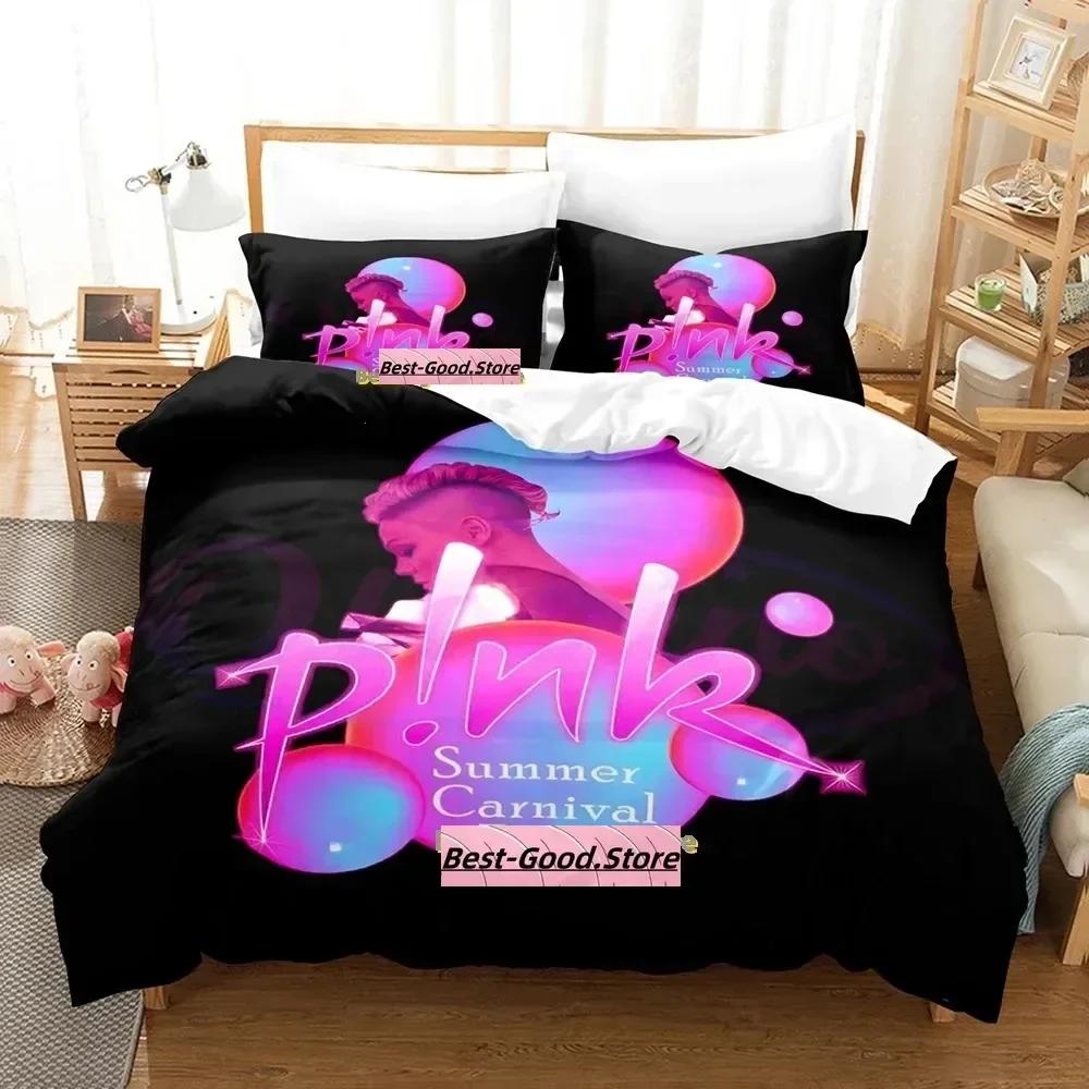 Pink Singer Tour Bedding Set Single Twin Full Queen King Size Bed Set Adult Kid Bedroom Duvetcover Sets Anime Bed Sheet Set