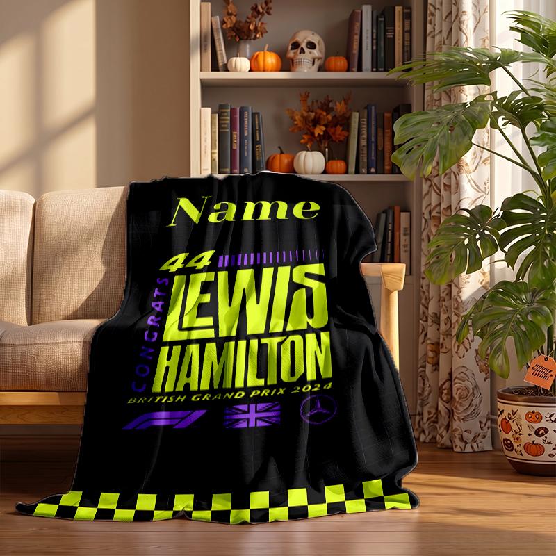 Coperte di Flanella Personalizzate Lewis Hamilton Morbide Calde Accoglienti Plaid per Arredamento Casa Regali di Festa