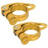 2PcsSet 31.8MM Bicycle Seatpost Clamp Quick Release Clip for 27.2MM Bike SeatpostGold