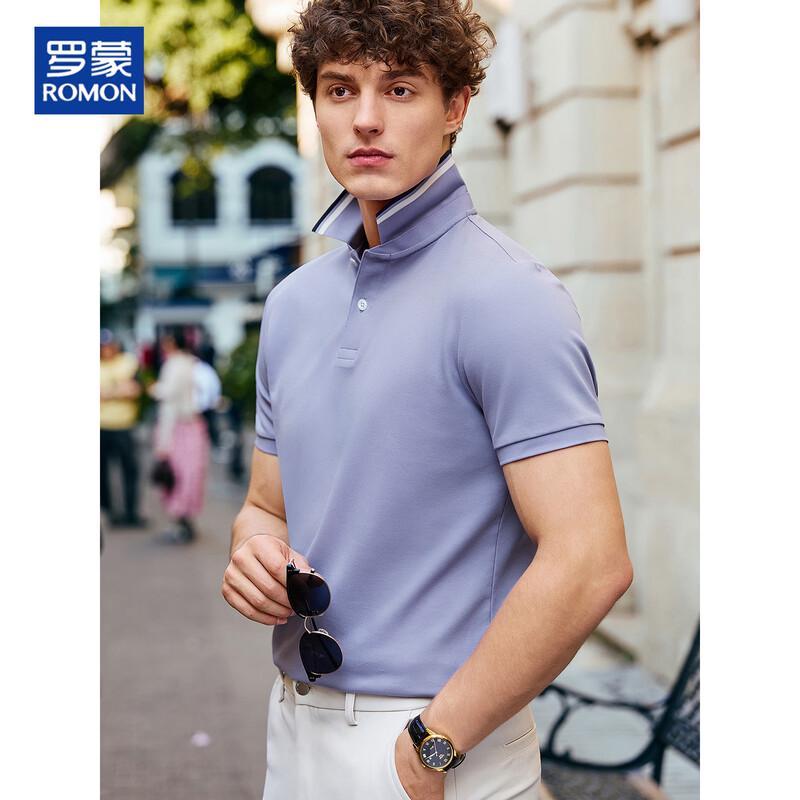 ROMON Men s 60-Count Cotton Modal Antibacterial Cooling Polo Shirt XL
