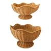 Multipurpose Fruit Basket Traditional Style Open Top Snack Tray Stackable Hand Woven Vegetable Basket Home Storage Decoration
