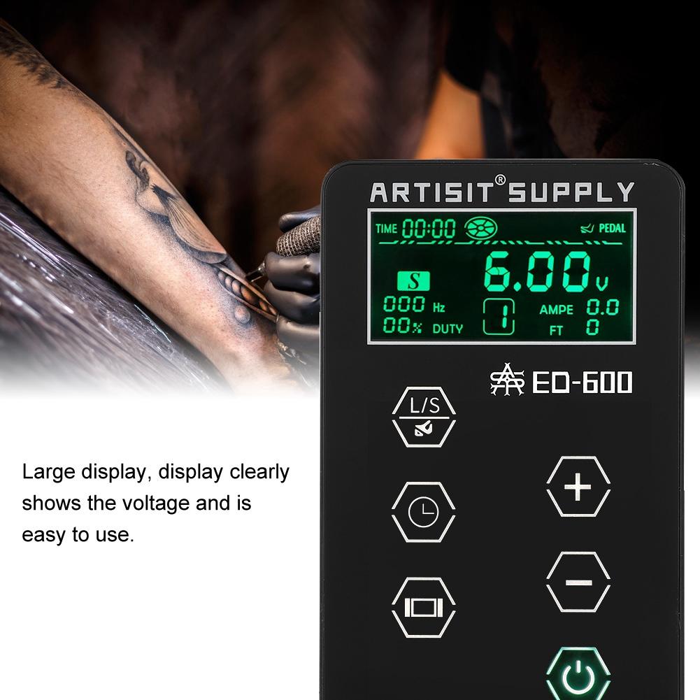 - Touch Screen Digital Display Tattoo Machine Power Supply DC Connection