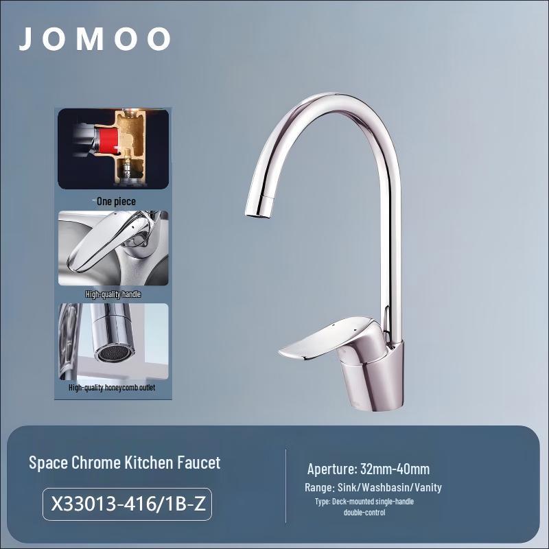 Jomoo Deck-Mounted Hot & Cold Kitchen Faucet