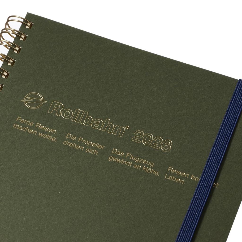 [Delfonics Planner 2026 Edition / Starting October 2025] Rollbahn Diary Homme A5 Monthly Planner (Olive)