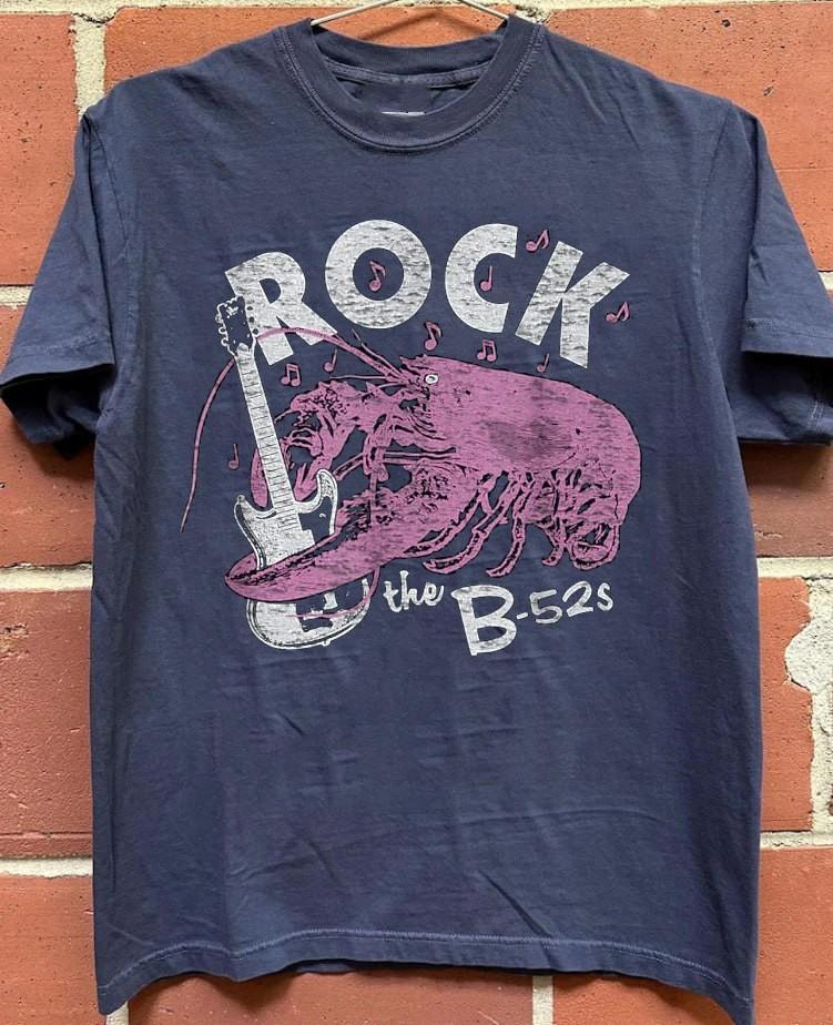 The B52s Rock band Navy Tshirt Rock Lobster Remake tee Unisex NH25724 Unisex T-Shirt S