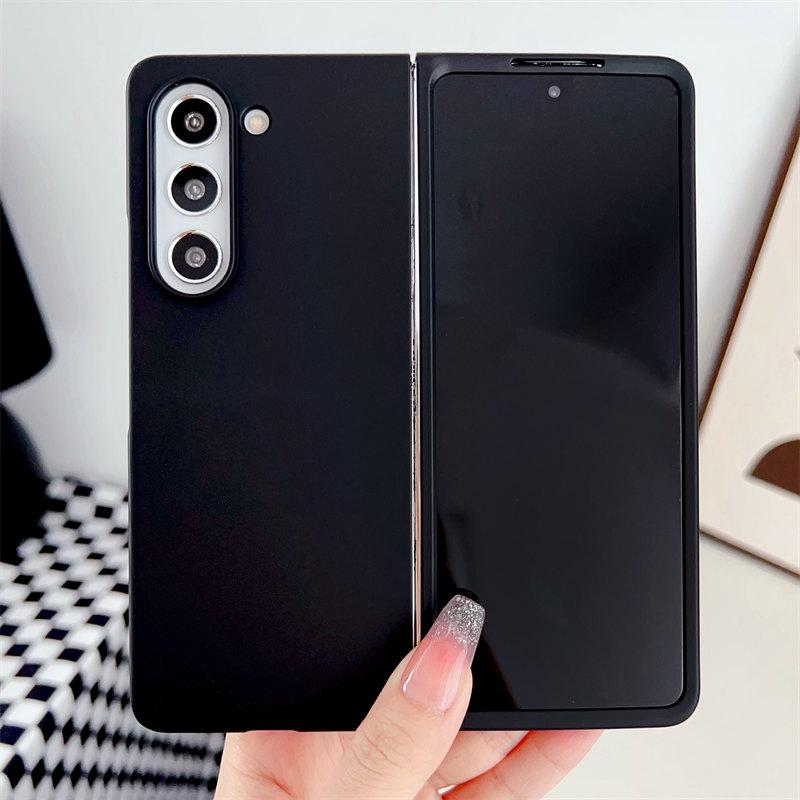 

Роскошный складной чехол для телефона с магнитным датчиком кожи и беспроводной зарядкой для Huawei Samsung OPPO VIVO Xiaomi складной чехол для телефона Samsung ZFlip/2 чёрный