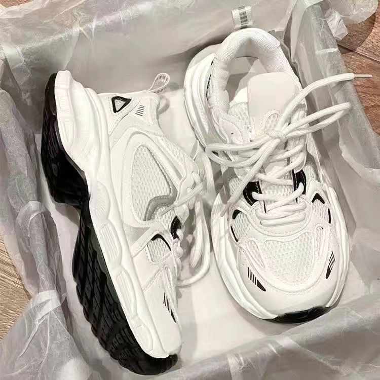 Dad shoes new spring and summer mesh shoes breathable mesh platform casual sports 35 белый