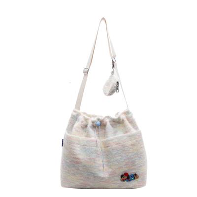 New Women's Bag, Plush Puppy Bucket Bag.