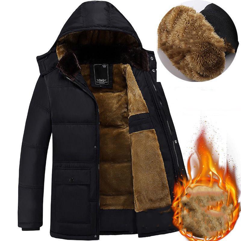 Winter Thick Men Outdoor Parka Coat Fur Warm Jacket Snow Windbreak Outwear Sport Parkas