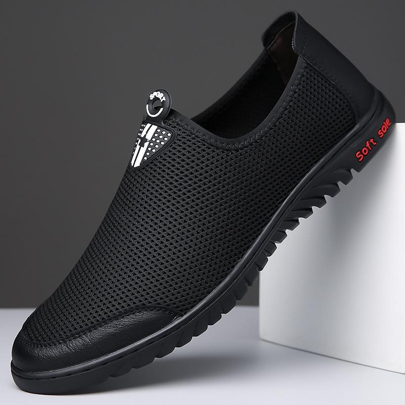 Men's net shoes sandals cloth shoes men's black gray shoes men's net shoes one pedal