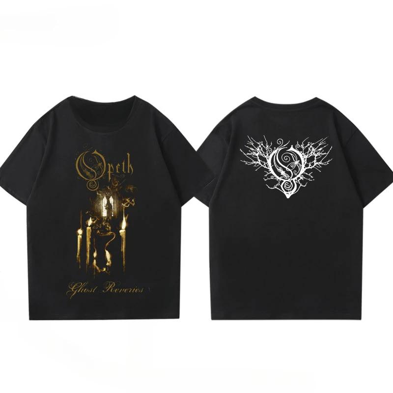 Vintage Progressive Death Metal Band Printed T-shirt for Men Women Fashion Opeth Band Short-Sleeved Tee Streetwear Summer Tshirt
