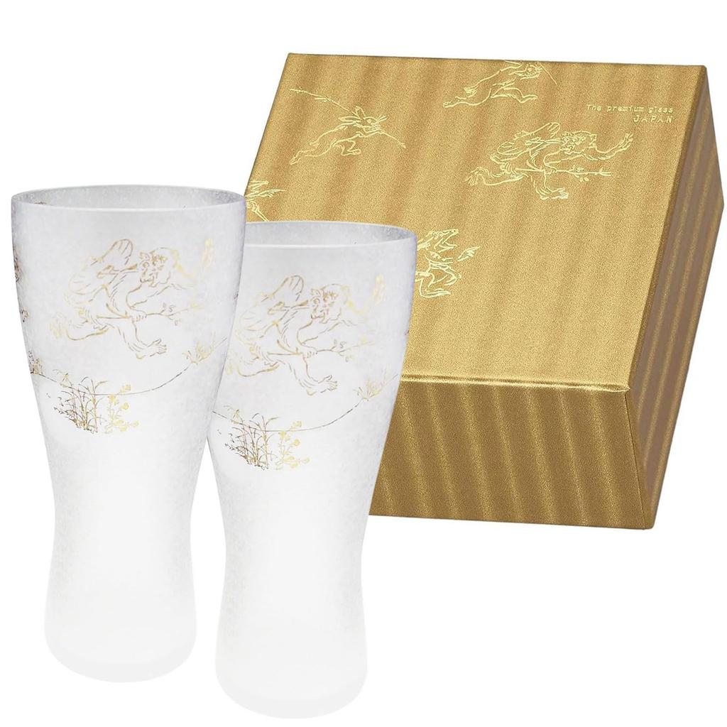 ADERIA Premium Nippon Taste Beer Glasses with Pair Made in Gift Box Stylish beer perfect for housewarming wedding retirement birthday and other