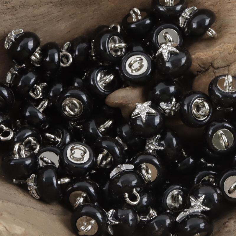 Kreativní hvězdice perlové knoflíky s diamantem posázené pěticípé hvězdicové knoflíky šicí příslušenství oděvů 10 kusů